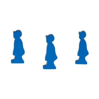 Männchen mit Cap - 14x36x8mm - blau