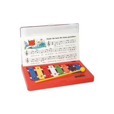 Metallophon - 8 bunte Klangplatten in Klarsichtbox