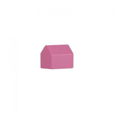Monopoly Haus - 14x10x12mm - rosa