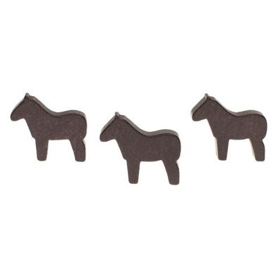 Pferd - 28x25x8mm - dunkelbraun