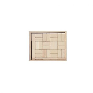 Quaderbausteine im Kasten - natur - 117 Bauklötze - 33mm