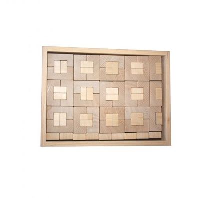 Quader-Portalbausteine im Kasten - natur - 144 Bauklötze - 33mm