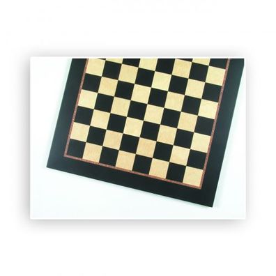 Schachbrett - Intarsie - mit Zebrano Zierader - Breite 50 cm - Feldgröße 50 mm