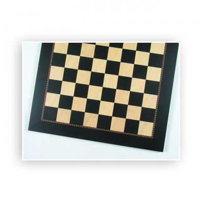 Schachbrett Anigre schwarz und Esche - Breite 55 cm - Feldgröße 55 mm