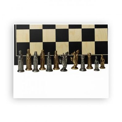 Schachfiguren - Metall - Lotario- Königshöhe 60mm
