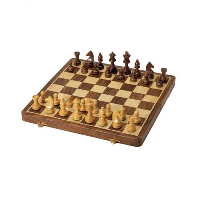 Schachkassette - Akazienholz - Intarsie - Feldgröße 40 mm - Königshöhe 70 mm