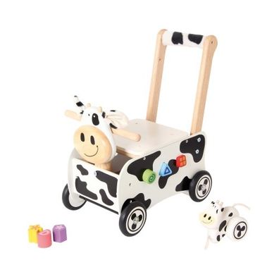 Schiebewagen Kuh schwarz - weiß