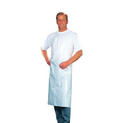 Schutzschürz aus PE - weiß - 125x76 cm