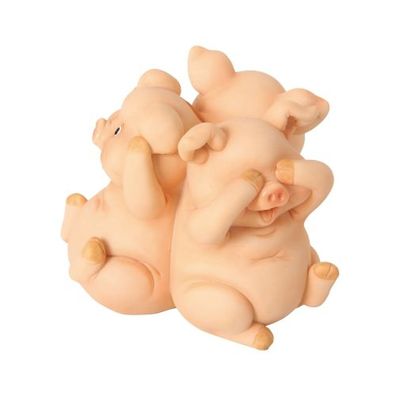 Schweine-Spardose nicht sehen - hören - sprechen