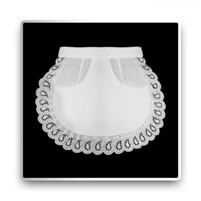 Servierschürze - weiß - 27 cm