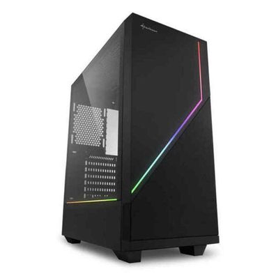 RGB FLOW (schwarz, Seitenteil aus gehärtetem Glas)