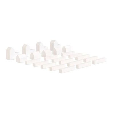 Siedler Set - weiss - Spielsteine - Stadt - Siedlung - Strasse