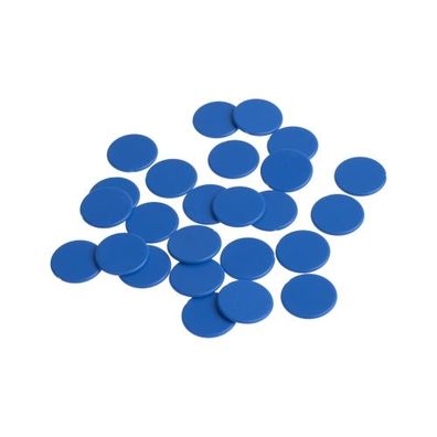 Spielchips - 22 mm - blau - matt