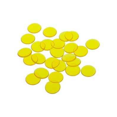 Spielchips - 22 mm - gelb - transparent