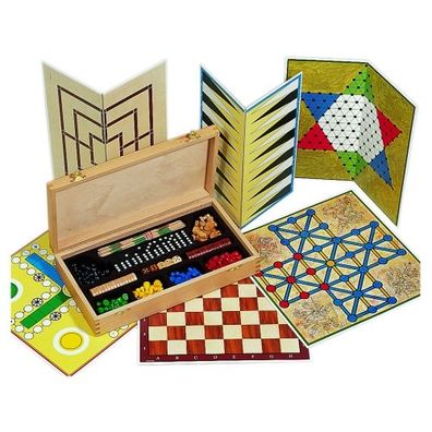 Spielesammlung - Holz - enthält 10 Spielemöglichkeiten