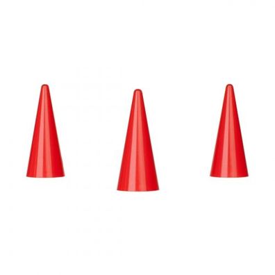 Spielfigur Kegel - stapelbar - rot - Kunststoff - 35 x 15 mm