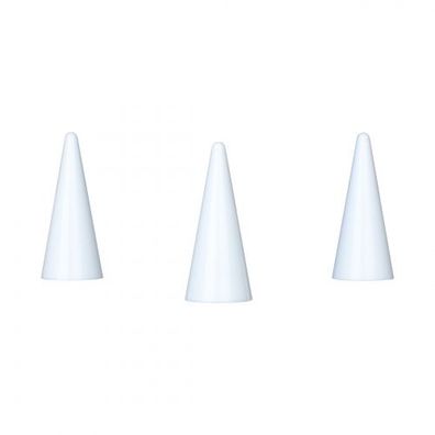 Spielfigur Kegel - stapelbar - weiß - Kunststoff - 35 x 15 mm
