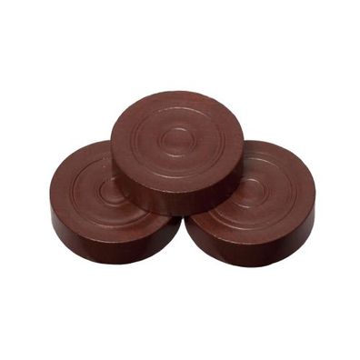 Spielsteine - rund - Holz - braun - 25 x 7 mm