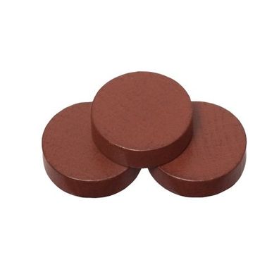 Spielsteine - rund - Holz - braun - 21 x 6 mm