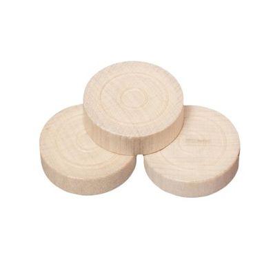 Spielsteine - rund - Holz - hell - 25 x 7 mm