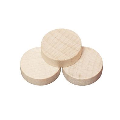 Spielsteine - rund - Holz - natur - 21 x 6 mm