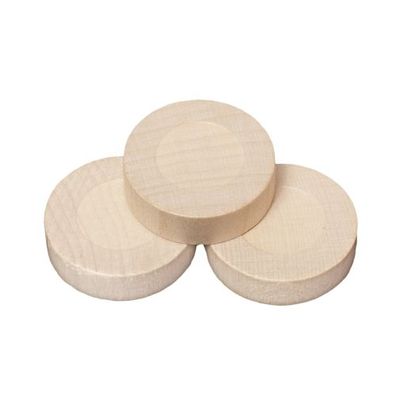 Spielsteine - rund - Holz - natur - 28 x 7 mm