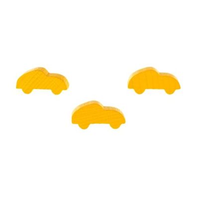 Sportwagen - Auto - 25x11x8mm - gelb