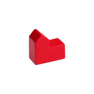 Stadt - Kirche - Haus - Holz - rot - 20x19x10mm