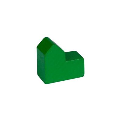 Stadt - Kirche - Haus - Holz - grün - 20x19x10mm