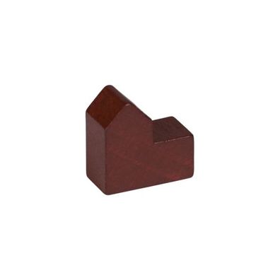 Stadt - Kirche - Haus - Holz - braun - 20x19x10mm