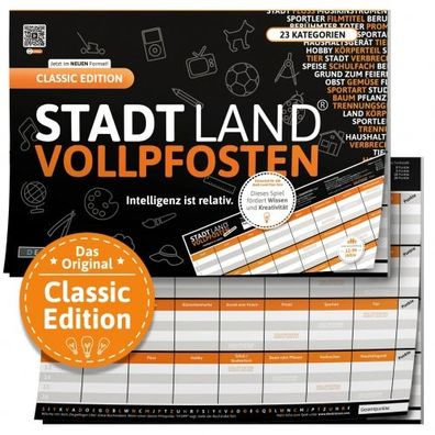 STADT LAND Vollpfosten - Classic Edition - Intelligenz ist relativ. (DinA4-Format)