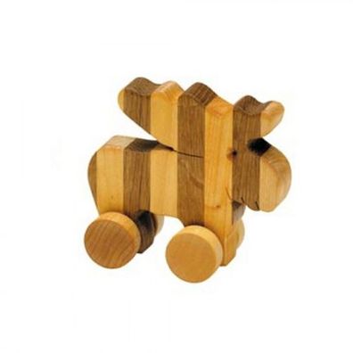 Streifentier - Holzfigur - Elch - 8 cm