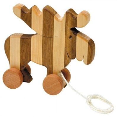 Streifentier - Holzfigur - Elch - 20 cm