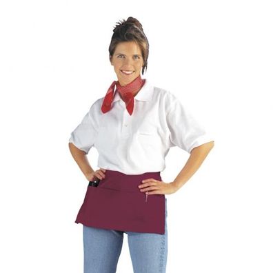 Taschenschürze - bordeaux-rot - 50x27 cm