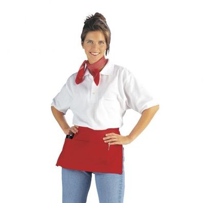 Taschenschürze - rot - 50x27 cm