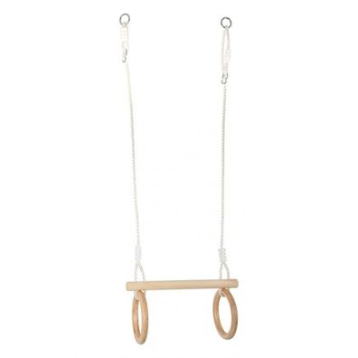 Trapez mit Turnringen aus Holz