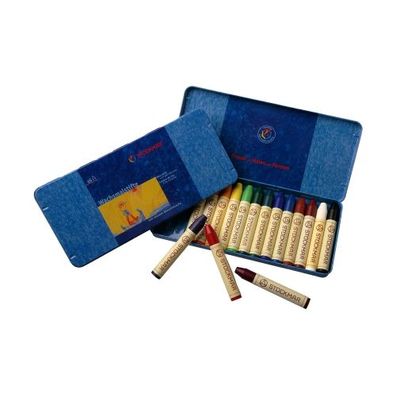 Wachsmalstifte 16 Stück sortiert im Blechetui