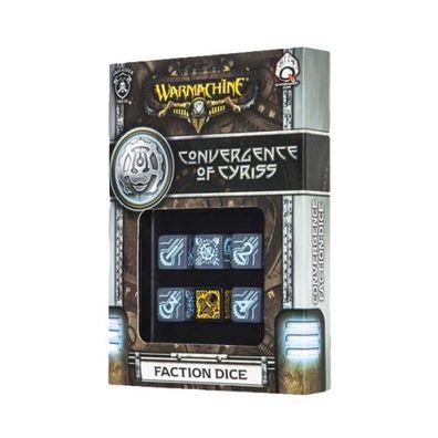 Warmachine Convergance of Cyriss Würfel - 6 Stück - schwarz und blau