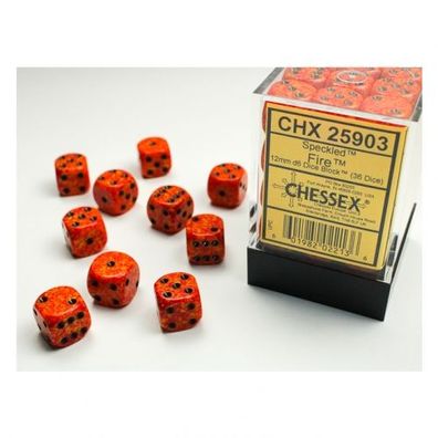 Würfel - 12 mm - Speckled Fire (Würfelset 36 x W6)