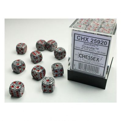 Würfel - 12 mm - Speckled Granite (Würfelset 36 x W6)