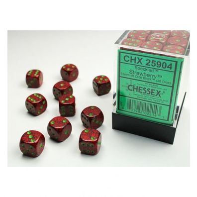 Würfel - 12 mm - Speckled Strawberry (Würfelset 36 x W6)