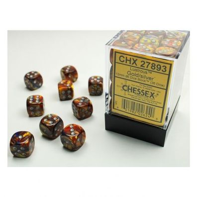 Würfel - 12mm - Lustrous Gold/silver (Würfelset 36 x W6)