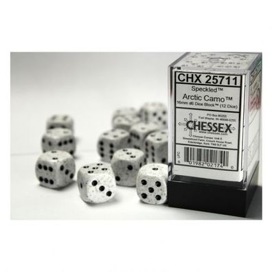 Würfel - 16mm - Speckled Arctic Camo (Würfelset 12 x W6)