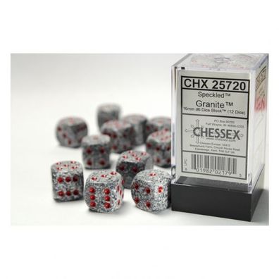 Würfel - 16mm - Speckled Granite (Würfelset 12 x W6)