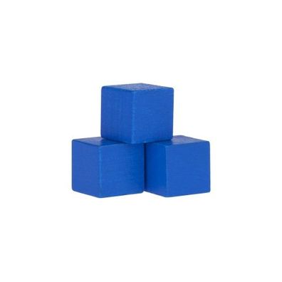 Würfel - Quader - kantig - 16mm - blau