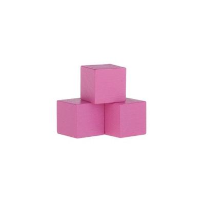 Würfel - Quader - kantig - 16mm - rosa