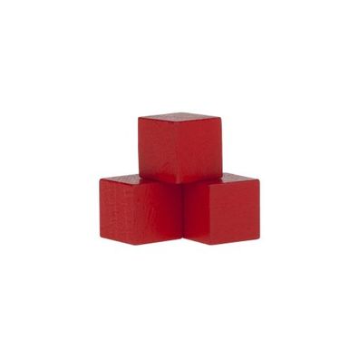 Würfel - Quader - kantig - 16mm - rot