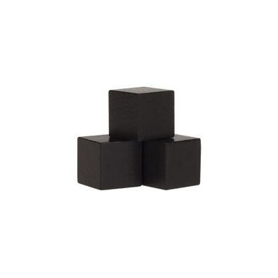 Würfel - Quader - kantig - 16mm - schwarz