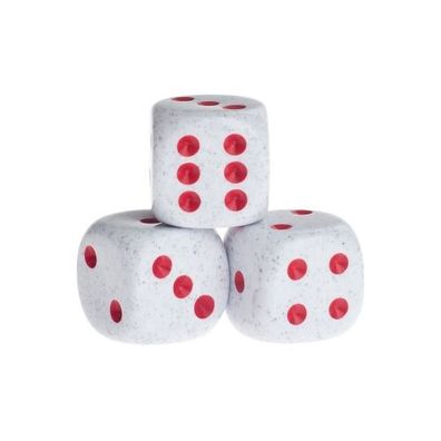 Würfel - Springfield - rot - Kunststoff - 16 mm