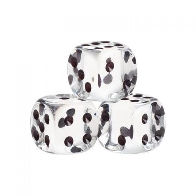 Würfel - Venedig - transparent - Kunststoff - 16 mm